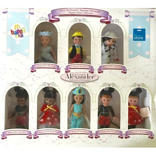 마담 알렉산더 2004 LE Madame Alexander Happy Meal Collection of 8 Disney Themed Dolls