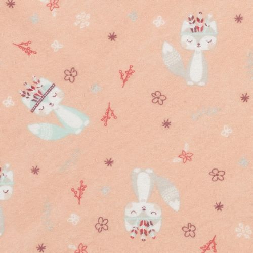  Trend Lab Fox and Flowers Jumbo Deluxe Flannel Swaddle Blanket