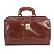 Alberto Bellucci Italian Leather Classic Doctor Top Handle Hand Bag