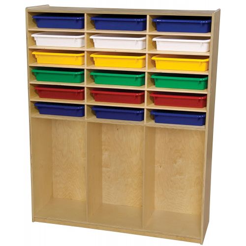  Wood Designs 990343AT Storage Shelf Locker with Assorted Trays