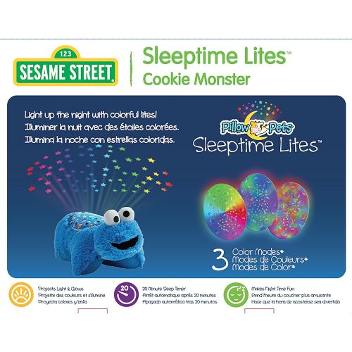  Pillow Pets Cookie Monster Sleeptime Lite - Sesame Street Plush
