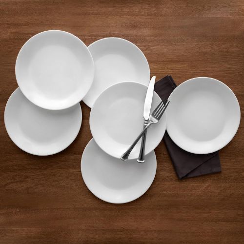  Corelle Winter Frost White Lunch Plates Set (8-1/2-Inch, 6-Piece, White)