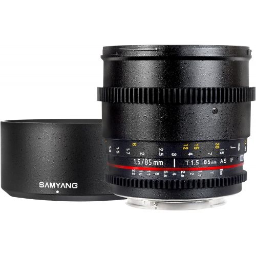  Samyang Cine SYCV85M-MFT 85mm T1.5 Cine Aspherical Lens for Micro Four-Thirds 85-85mm Fixed Lens for OlympusPanasonic Micro 43 Cameras