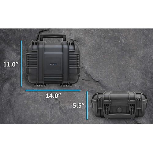  CASEMATIX Workforce 14” Video Projector Case Compatible with Projectors 10.5” and Under; i.e. T Top Vision Projector, DBPOWER PJ0711, TENKER 80 ANSI 2019, Crenova XPE496 and More  Includes