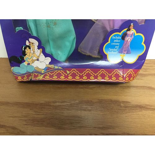  Disneys Year 1992 Aladdin Movie Series 12 Inch Doll - Princess Jasmine with Harem Pants, Top, Jeweled Headband, Palace Costume, Jeweled Headdress, Necklace, Shoe and Hairbrush