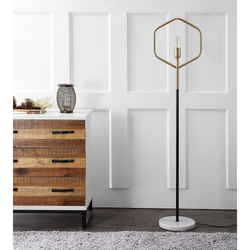  Safavieh FLL4014A Lighting Collection Mave Gold and Black Floor Lamp
