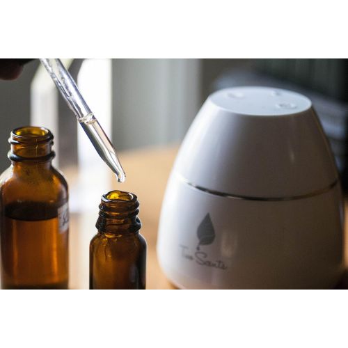  Essential Oil Nebulizer Diffuser for Aromatherapy by Two Scents: Waterless, Wireless, Heatless, Rechargeable, Nebulizing. Compact & Portable for Home, Car, Work, Bath, Bedroom, Tra