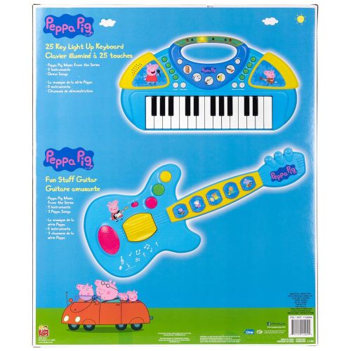  Peppa Pig Kids Educational Guitar and 25 Key Keyboard