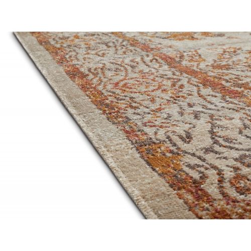  Well Woven FI-18-7 Firenze Cannes Modern Vintage Ethnic Medallion Distressed Earth Area Rug 710 x 910
