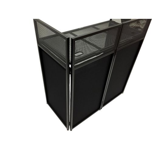  Cedarslink DJ Event Facade WhiteBlack Scrim Metal Frame Booth + 20 x 40 Flat Table Top Includes Both White and Black Panels + Carrying Cases!