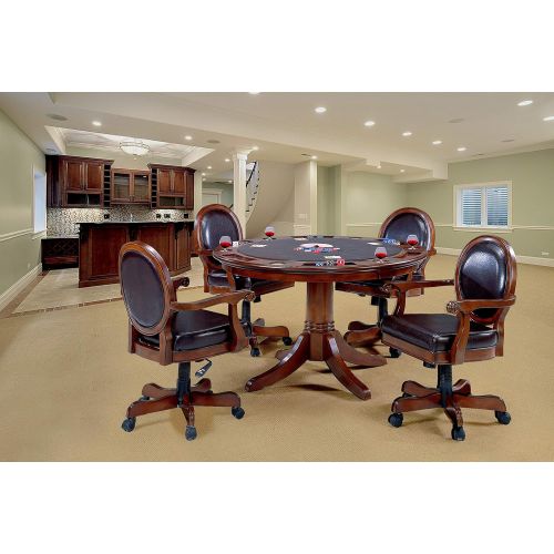  Hillsdale Furniture 6125GTBC Hillsdale Warrington 5 Piece Game Chair and Table, Cherry