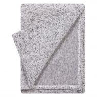 Trend Lab Receiving Soft Deluxe Sweatshirt Knit Baby Blanket, Heather Gray