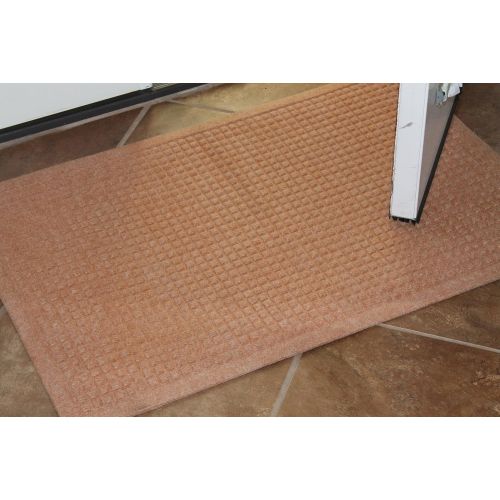  A1 Home Collections A1HCPR65-EP02 Doormat Matrix Eco-Poly Indoor/Outdoor Mats with Anti Slip Fabric Finish, Light Brown