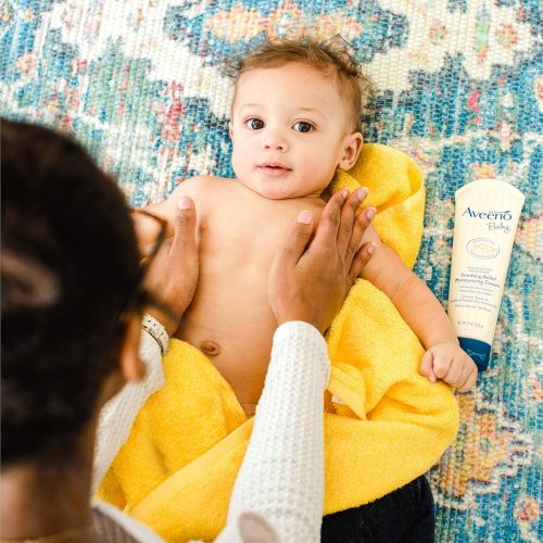  [아마존베스트]Aveeno Baby Soothing Relief Moisturizing Cream with Natural Oat Complex for Dry Sensitive Skin, Fragrance-free & Paraben-Free, 8 oz