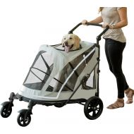 Pet Gear NO-Zip Stroller, Push Button Zipperless Dual Entry, for Single or Multiple DogsCats, Pet Can Easily Walk inOut, No Need to Lift Pet