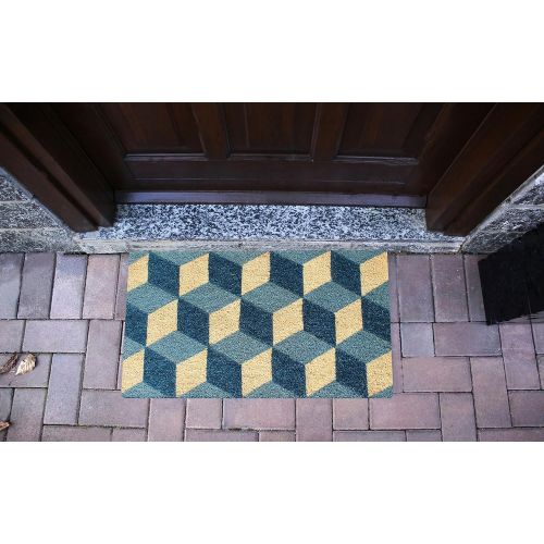  A1 Home Collections A1HOME200069 Geometric Blocks Pattern Decorative Door Mat