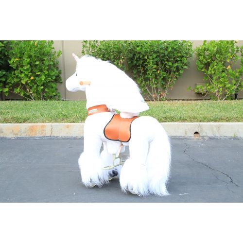 The ORIGINAL Ponycycle Pony Cycle Ride on walking horse without battery - Small White Unicorn 2-5 years old