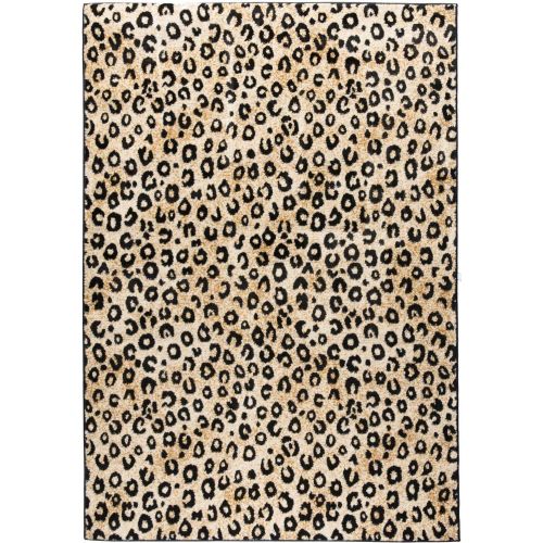  Well Woven Dulcet Leopard Black Ivory Animal Print Area Rug 5 X 72