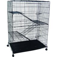 YML 4-Level Small Animal Chichilla Cat Ferret Cage, Black