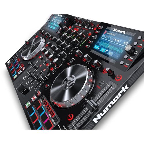  Numark NVII | DJ Controller for Serato DJ with Intelligent Dual-Display Screens & Touch-Capacitive Knobs