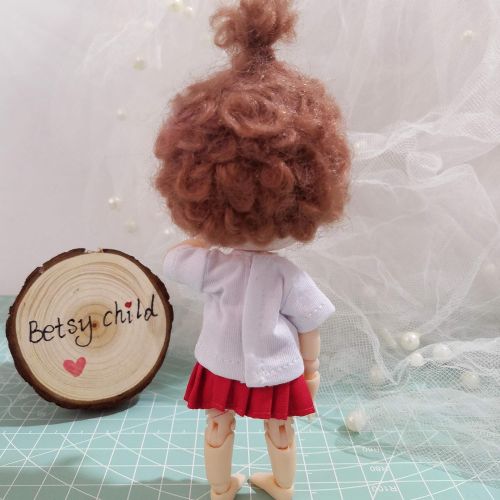  Betsy Child Ball Jointed Doll, OB11 hand made doll, BJD Clothing Set