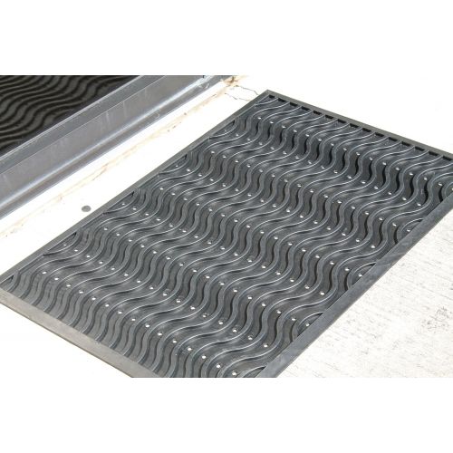  A1 Home Collections A1HCSM03-2 First Impression Wavy 100% Rubber Clean Step Scraper Doormat, 24X36