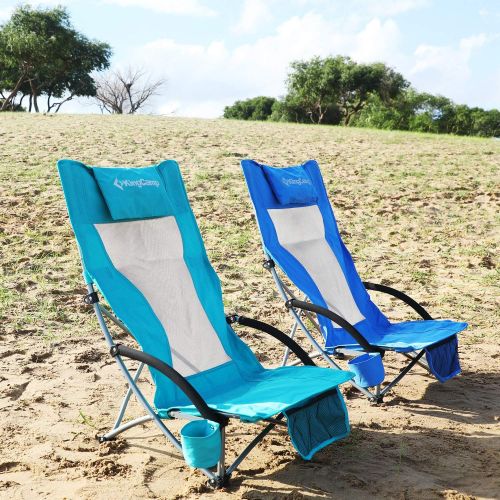  KingCamp Low Sling Beach Camping Concert Folding Chair with Mesh Back