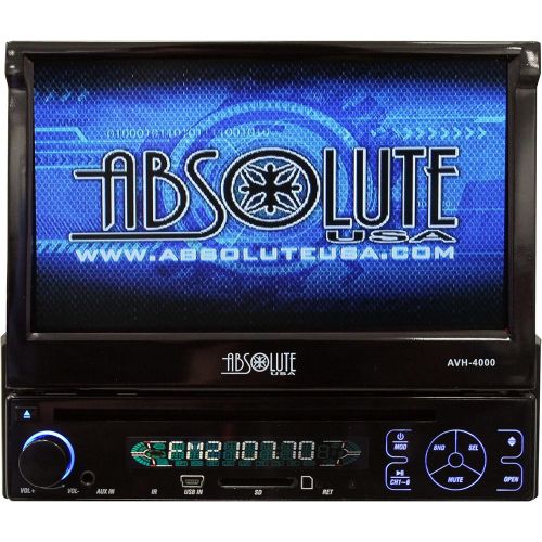  Absolute USA AVH4000PKG 7-Inch In-Dash TFT-LCD Monitor DVD Receiver and Speaker Combo Pack with Two 6 x 9 Inches Enclosure Boxes