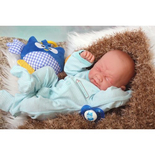  Doll-p Baby BOY Cute So Precious Crying Preemie Berenguer Life Like Reborn Anatomically Correct Pacifier Doll +Extra Accesories