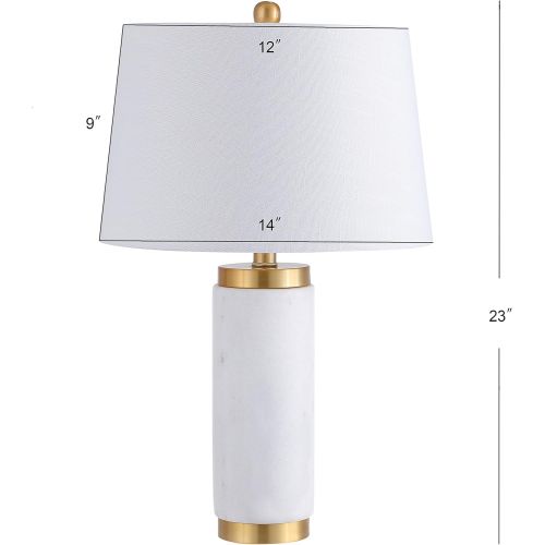  JONATHAN Y Jonathan Y JYL5022A Table Lamp, 14 x 23 x 14, WhiteGold Base with White Shade