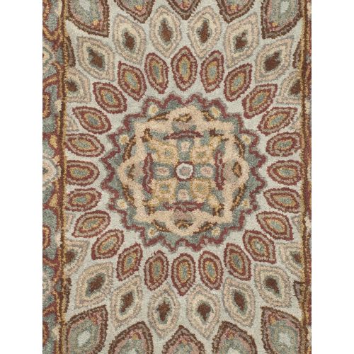  Safavieh Heritage Collection HG914B Handcrafted Traditional Oriental Blue and Grey Wool Area Rug (2 x 3)