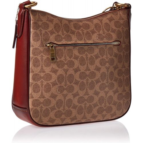  COACH Womens Coated Canvas Signature Chaise Crossbody