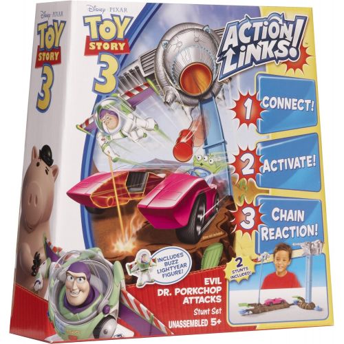 마텔 Mattel Toy Story 3 Action Links Evil Dr. Porkchop Attacks Stunt Set