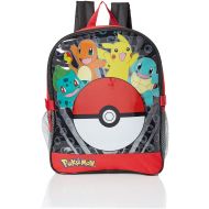 Pokemon Boys Pocket 15 Inch Backpack with Lunch Kit, Red