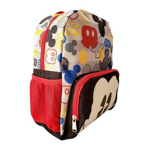 디즈니 Disney Mickey Mouse Big Face 12 inch All Over Toddler Size Backpack