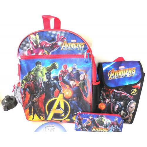  Marvel Avengers Large Backpack 15 Avengers, Iron Man, Hulk and Thor