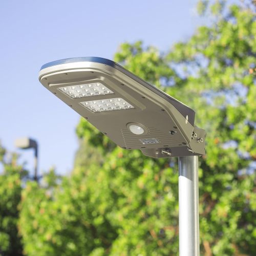  Wagan 1,000 Lumens Outdoor LED Solar Street Light Waterproof Motion Detected Area Light with Remote Control, El- 8576-2