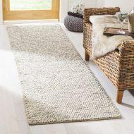 Safavieh Natura Collection NAT620B Hand-Woven Beige Wool Area Rug (3 x 5)