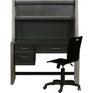 Pulaski Graphite Youth Desk with Hutch and Chair
