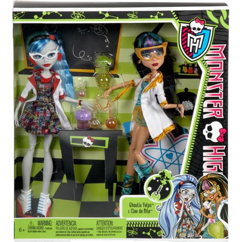 몬스터하이 Monster High Mad Science Cleo De Nile & Ghoulia Yelps 2-Pack