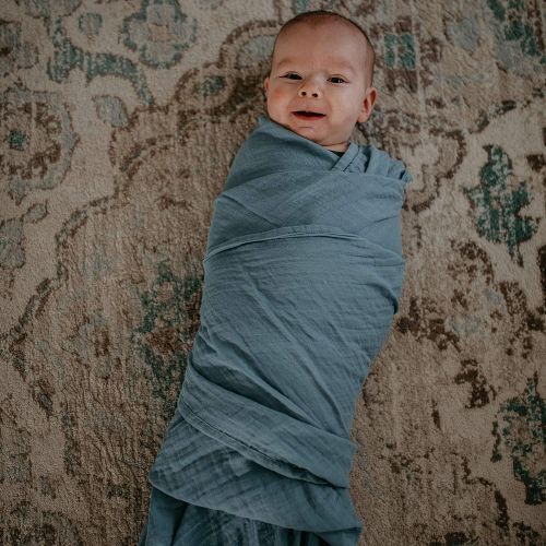  Parker Baby Co. Parker Baby Swaddle Blankets - 3 Pack of 100% Cotton Muslin Swaddle Blankets for Boys -Timber Set