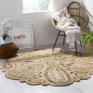 Safavieh Natural Fiber Collection NF360A Hand-Woven Natural Jute Round Area Rug (4 in Diameter)