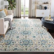 Safavieh Evoke Collection EVK252C Ivory and Blue Area Rug (9 x 12)