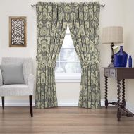 WAVERLY Waverly 15390052084FLX Clifton Hall 52-Inch by 84-Inch Floral Single Window Curtain Panel, Flax