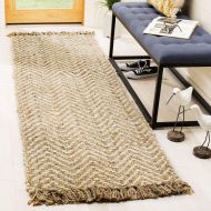 Safavieh Natural Fiber Collection NF458A Hand Woven Bleach and Natural Jute Area Rug (9 x 12)