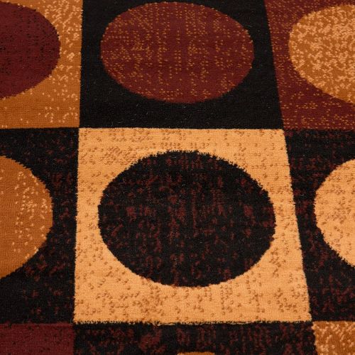  Home Dynamix Modern Area Rug | Premium Collection HD2614-502 | Indoor Polypropylene Rug | Geometric Pattern in Black and Dark Brown | Best Value for Money