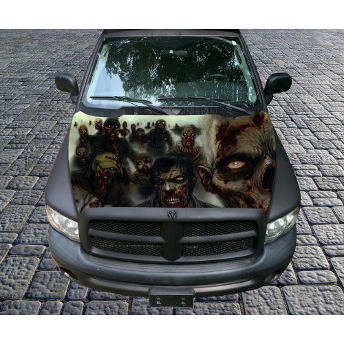  Avery H24 ZOMBIE ZOMBIES - HOOD WRAP - Wraps Decal Sticker Tint Vinyl Image Graphic Carbon Print Laminated Printed Fiber