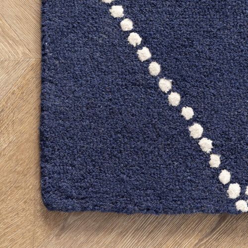  NuLOOM nuLOOM Hand Tufted Wool Dotted Diamond Trellis Area Rugs, 4 x 6, Baby Pink