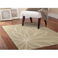 Garland Rug Grand Floral Area Rug, 5 x 7, TanIvory