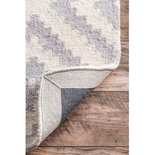  nuLOOM Kellee Contemporary Wool Area Rug, 5 x 8, Light Grey